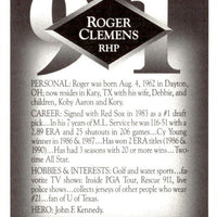 Roger Clemens 1991 Leaf Studio Series Mint Card #14
