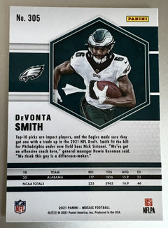  Devonta Smith 2021 Pro Set DRAFT DAY Short Printed