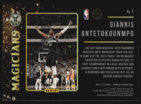 Giannis Antetokounmpo 2021 2022 Donruss MAGICIANS Basketball Series Mint Insert Card #1
