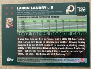 LaRon Landry 2007 Topps Chrome X-Fractor Series Mint ROOKIE Card #TC259