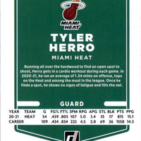 Tyler Herro 2021 2022 Panini Donruss Green and Yellow Laser Series Mint Card #114