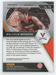 Malcolm Brogdon 2021-22 Panini Prizm Draft Picks Red White Blue Prizm Series Mint Card #74