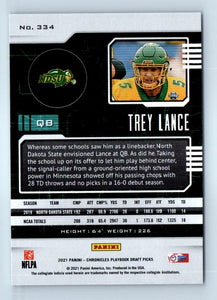 Trey Lance 2021 Panini Chronicles Playbook Draft Picks Series Mint ROOKIE Card #334