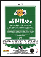Russell Westbrook 2021 2022 Panini Donruss Orange Lazer Series Mint Card #72
