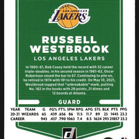 Russell Westbrook 2021 2022 Panini Donruss Orange Lazer Series Mint Card #72