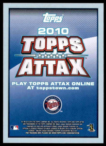 Justin Morneau 2010 Topps Series 2 Attax Code Card Series Mint Card