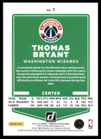 Thomas Bryant 2021 2022 Panini Donruss Orange Lazer Series Mint Card #7
