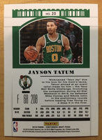 Jayson Tatum  2019 2020 Panini Contenders Draft Picks Green Jersey Series Mint Card #20
