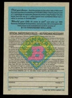 Don Mattingly 1990 Bowman Art Card Sweepstakes Series Mint Card
