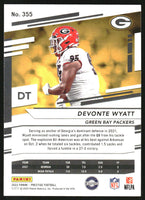 Devonte Wyatt 2022 Panini Prestige Xtra Points DIAMOND Parallel Series Mint Rookie Card #355
