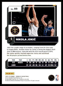 Nikola Jokic 2022 2023 Panini Donruss Series Mint Card #89