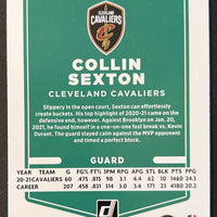 Collin Sexton 2021 2022 Panini Donruss Green and Yellow Laser Series Mint Card #124