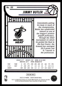 Jimmy Butler 2022 2023 Hoops Basketball Series Mint Card #99