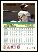 Rickey Henderson 1992 Fleer 7 Eleven/Citgo The Performer Series Mint Card #17
