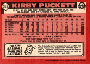 Kirby Puckett 1986 O-Pee-Chee Series Mint Card #329