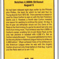 Steve Carlton 1986 Donruss Highlights Series Mint Card #35