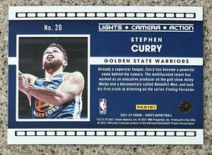 Stephen Curry 2021 2022 Panini Hoops Lights Camera Action Series Mint Card #20