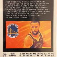 Stephen Curry 2020 2021 Panini Flux SILVER PRIZM Series Mint Card #55
