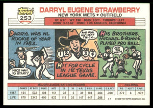Darryl Strawberry 1988 Topps Big Series Mint Oversized Card #186