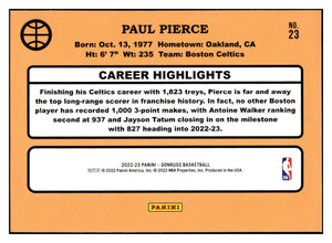 Paul Pierce 2022 2023 Panini Donruss Retro Series Mint Card #23
