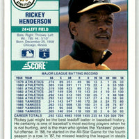 Rickey Henderson 1989 Score Rookie & Traded Series Mint Card #50T