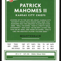 Patrick Mahomes II 2020 Panini Donruss Press Proof GREEN Series Mint Card #1