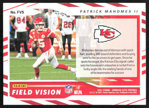 Patrick Mahomes II 2021 Donruss Elite Field Vision Green Series Card #FV5