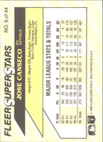 Jose Canseco 1989 Fleer SuperStars Series Mint Card #6
