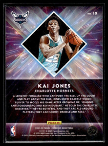Kai Jones 2021 2022 Panini Donruss Great X-Pectations Series Mint Rookie Card #10