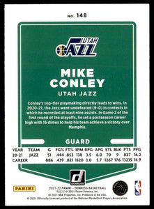 Mike Conley 2021 2022 Panini Donruss Orange Lazer Series Mint Card #148