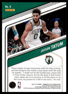 Jayson Tatum 2022 2023 Panini Donruss Elite Series Mint Card #9