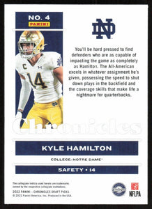 Kyle Hamilton 2022 Panini Chronicles Draft Picks Mint Rookie Card #4