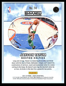 Jayson Tatum 2021 2022 Panini Hoops Skyview Series Mint Card #14