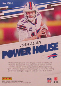 Josh Allen 2022 Panini Prestige Power House Series Mint Card #PH-1