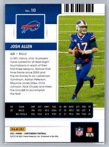 Josh Allen 2021 Panini Contenders Season Ticket Series Mint Card #10