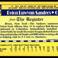 Deion Sanders 1989 Topps Major League Debut Series Mint Rookie Card #108