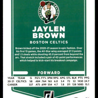 Jaylen Brown 2021 2022 Panini Donruss Orange Lazer Series Mint Card #164