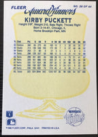 Kirby Puckett 1990 Fleer Award Winners Series Mint Card #26
