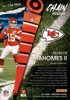 Patrick Mahomes II 2021 Panini Contenders Chain Movers Series Mint Insert Card #CM-PMA
