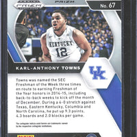 Karl-Anthony Towns 2021-22 Panini Prizm Draft Picks Red White Blue Prizm Series Mint Card #67