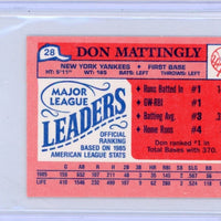 Don Mattingly 1986 Topps Mini Leaders Series Mint Card #28
