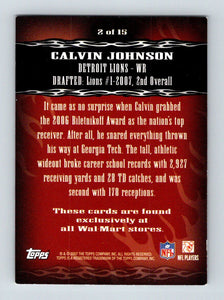 Calvin Johnson 2007 Topps Red Hot Rookie Series Mint Card #2