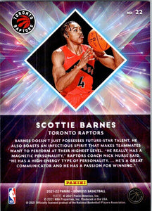Scottie Barnes 2021 2022 Panini Donruss Great X-Pectations Series Mint Rookie Card #22