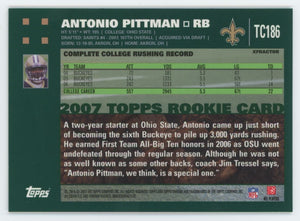 Antonio Pittman 2007 Topps Chrome Xfractor Series Mint Rookie Card #TC186