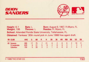 Deion Sanders 1989 Star Company Series Mint Rookie Card #150