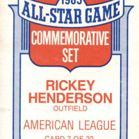 Rickey Henderson 1986 Topps 1985 All Star Commemorative Series Mint Card #7