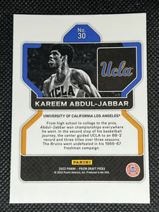 Kareem Abdul-Jabbar 2022 2023 Panini Prizm Draft Picks Series Mint Card #30