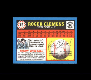 Roger Clemens 1988 Topps UK Mini Series Mint Card #15