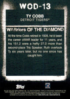 Ty Cobb 2020 Topps Warriors of the Diamond Series Mint Card #WOD13
