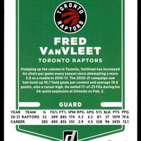 Fred VanVleet 2021 2022 Panini Donruss Green and Yellow Laser Series Mint Card #38